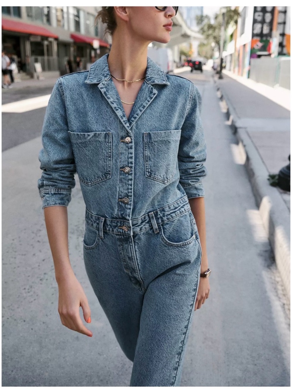 Zara‎ denim utility jumpsuit Size Size S - Picture 6 of 15